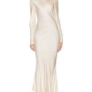 Stone Cold Fox Cream Bishop Sleeve Gown